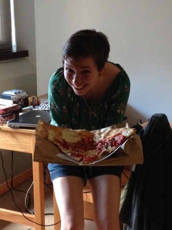 This is only two slices of pizza. Promise. 