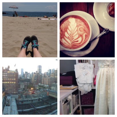 Snapshots - Coney Isalnd, Birch Coffee, my great view, a glimpse of the creative process.